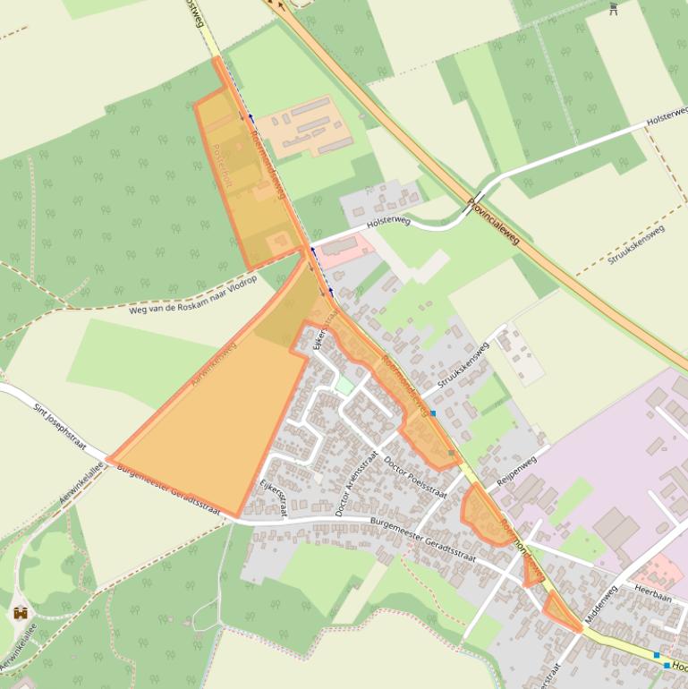 Kaart van postcodegebied 6061GA.