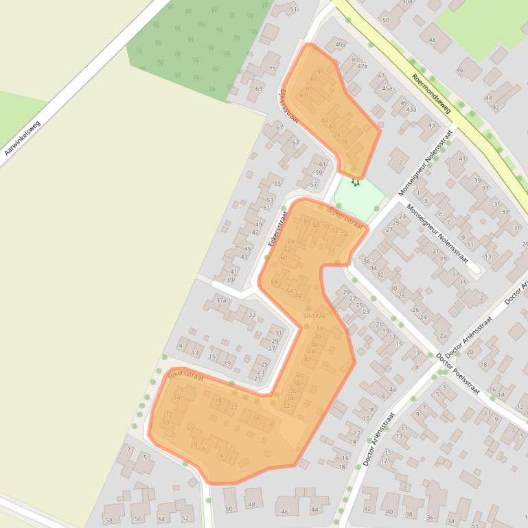 Kaart van postcodegebied 6061GR.