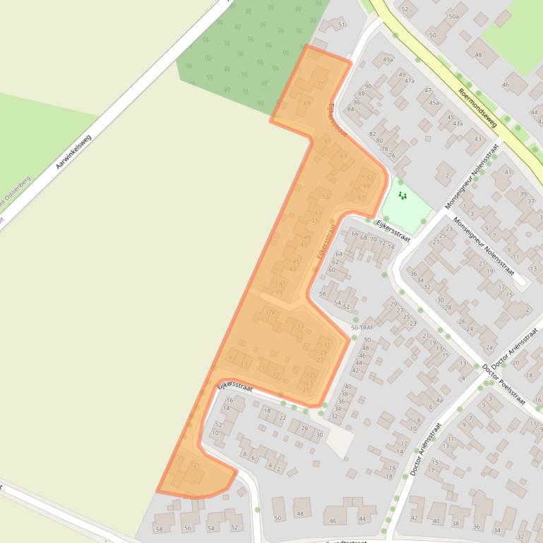 Kaart van postcodegebied 6061GS.