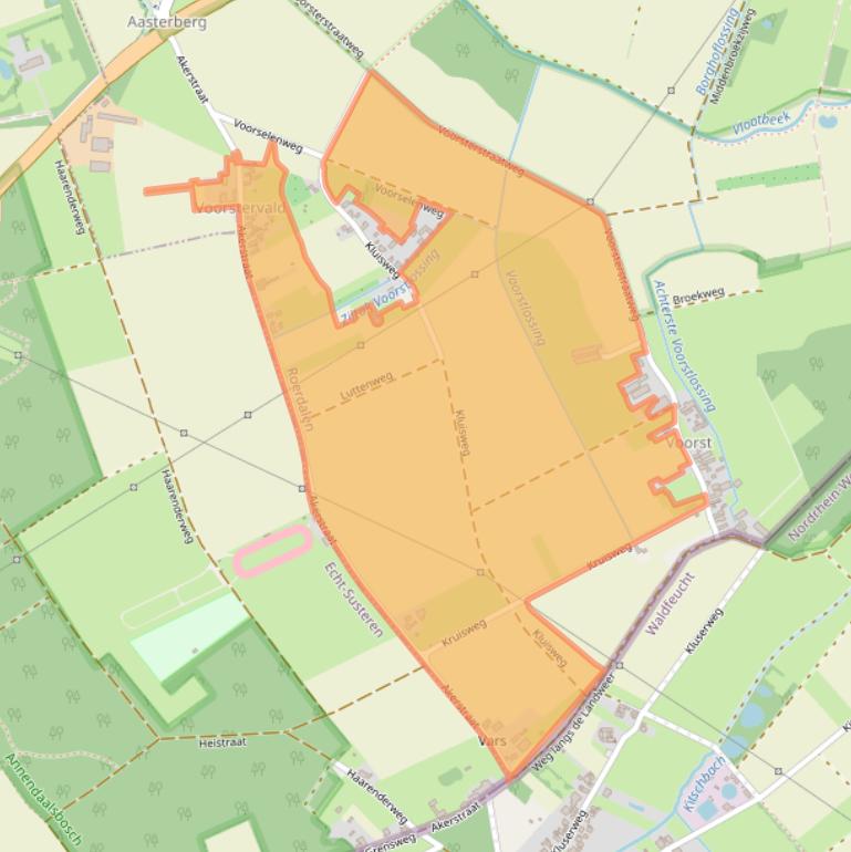 Kaart van postcodegebied 6061NE.