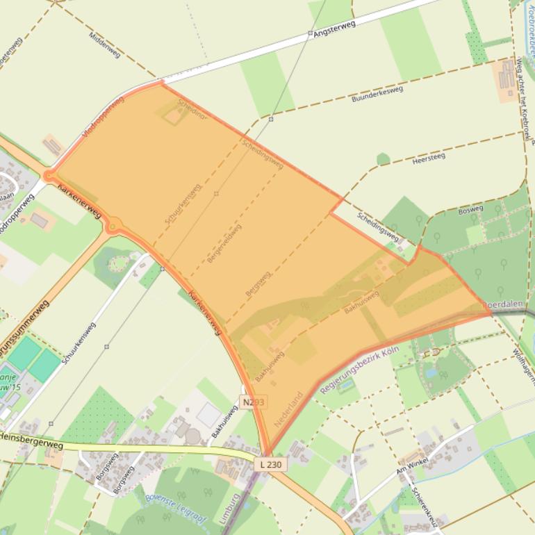 Kaart van postcodegebied 6061NP.