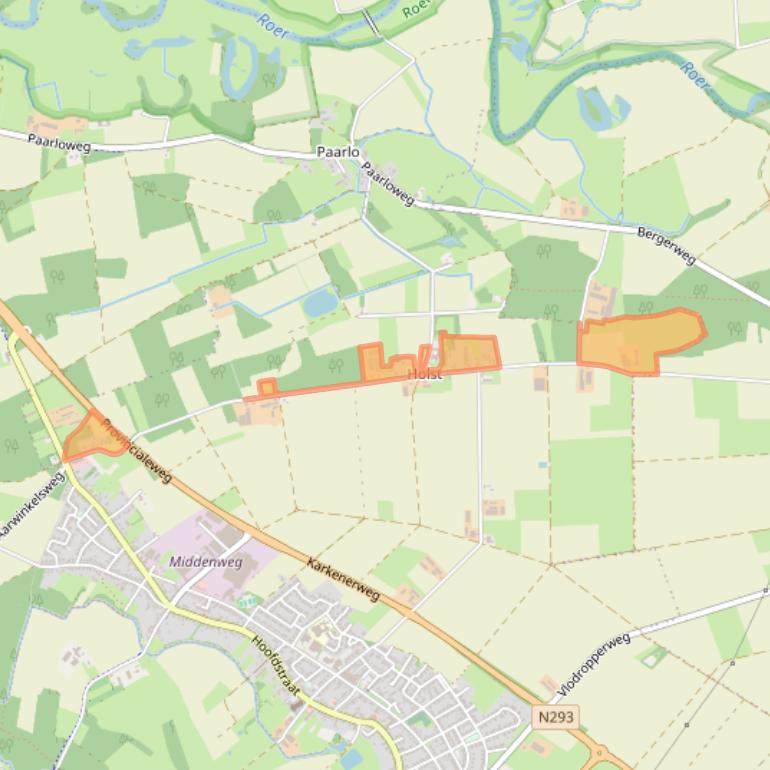 Kaart van postcodegebied 6061NS.