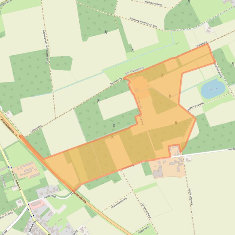 Kaart van postcodegebied 6061NZ.