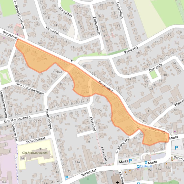 Kaart van postcodegebied 6063BN.