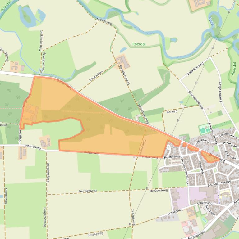 Kaart van postcodegebied 6063BP.