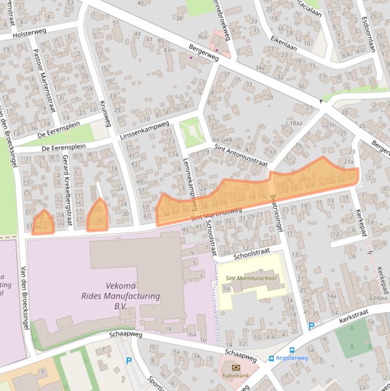 Kaart van postcodegebied 6063BV.