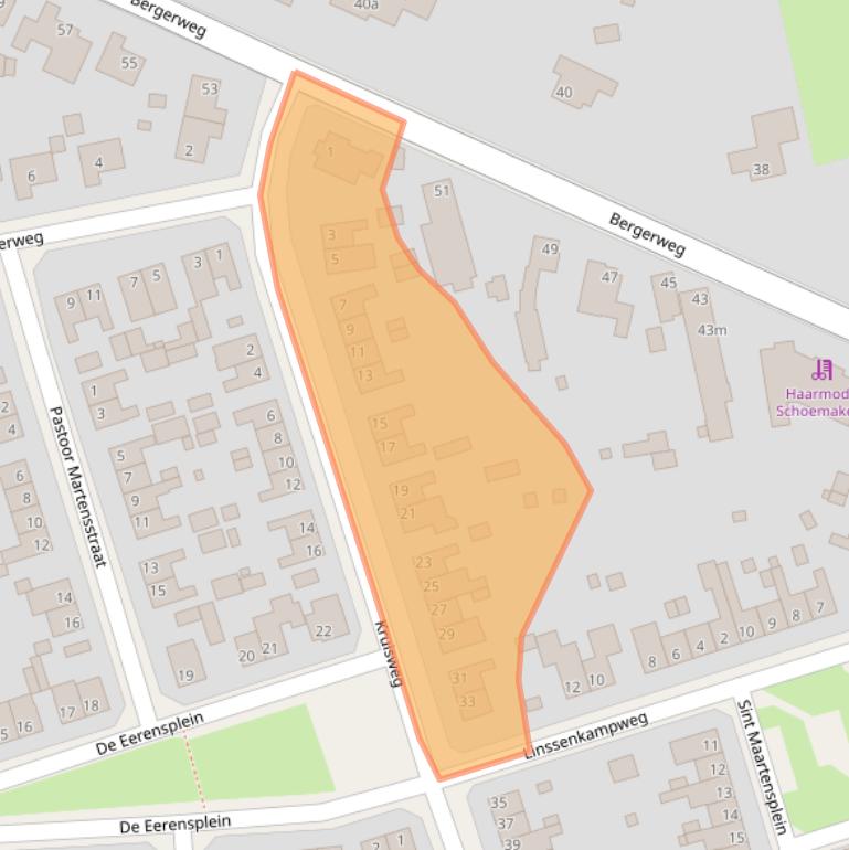 Kaart van postcodegebied 6063CD.