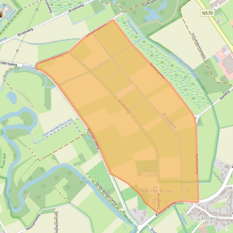 Kaart van postcodegebied 6063ND.