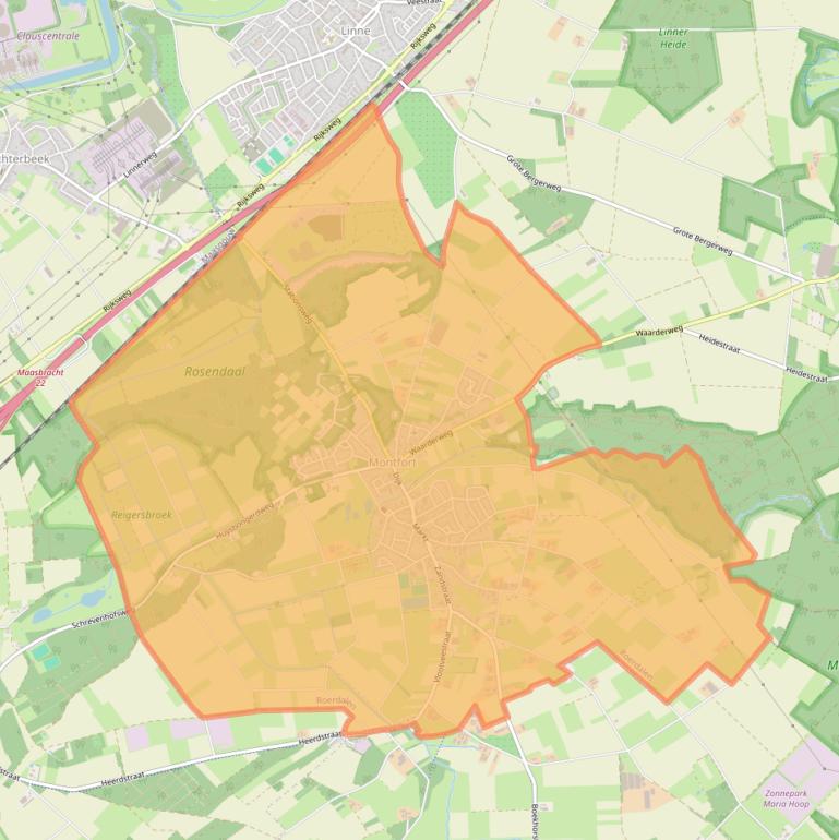 Kaart van postcodegebied 6065.