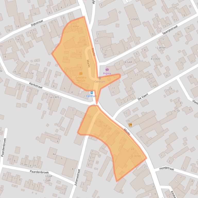 Kaart van postcodegebied 6065AW.