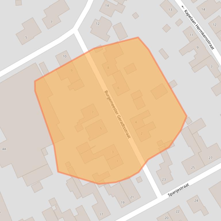 Kaart van postcodegebied 6065BX.