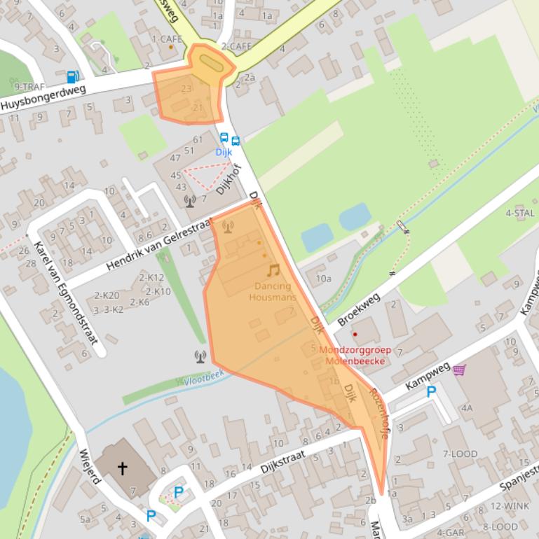 Kaart van postcodegebied 6065CE.