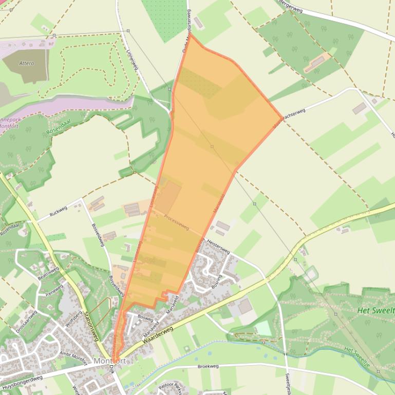 Kaart van postcodegebied 6065EN.
