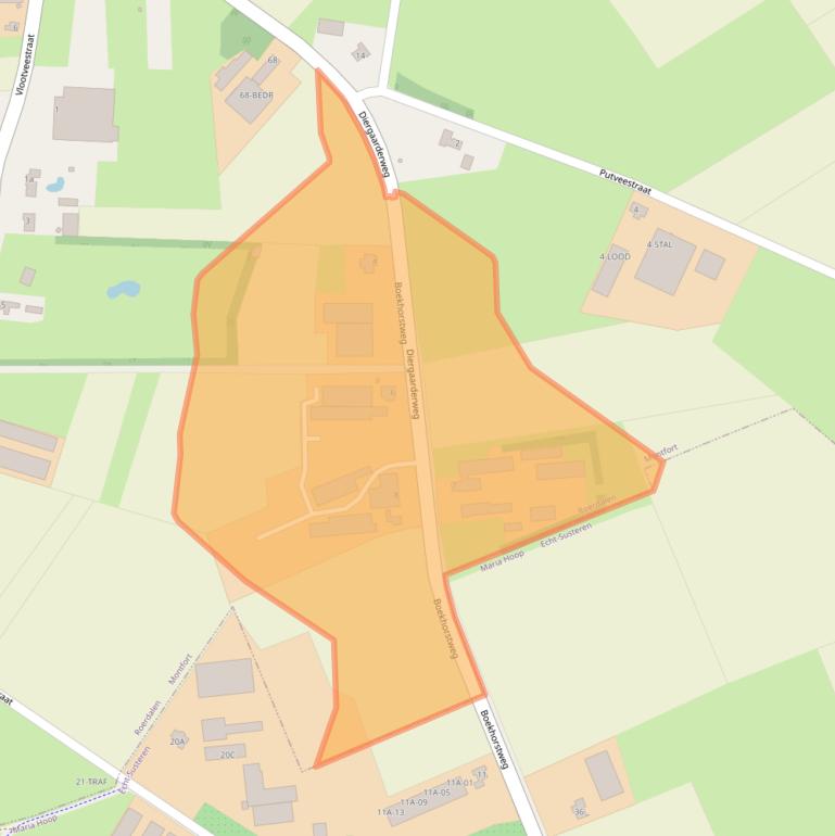 Kaart van postcodegebied 6065NB.