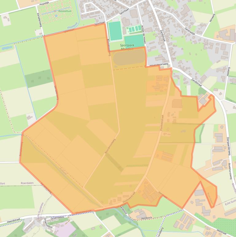 Kaart van postcodegebied 6065NC.