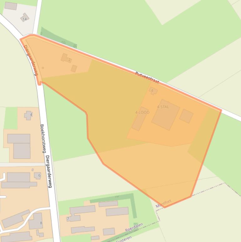 Kaart van postcodegebied 6065NJ.