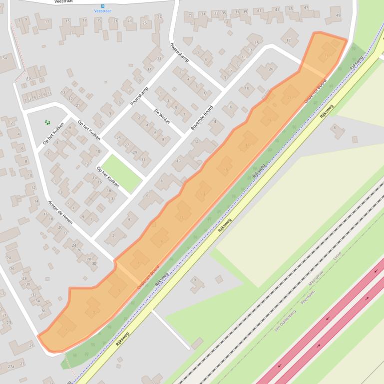 Kaart van postcodegebied 6067AE.