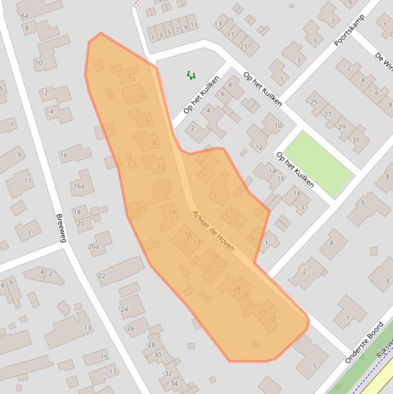 Kaart van postcodegebied 6067AH.