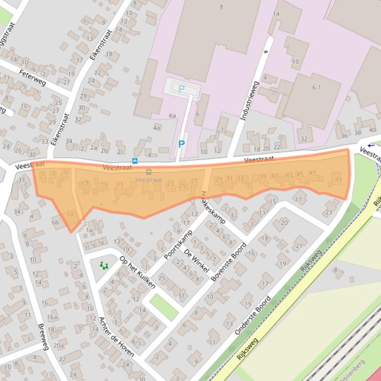 Kaart van postcodegebied 6067AR.