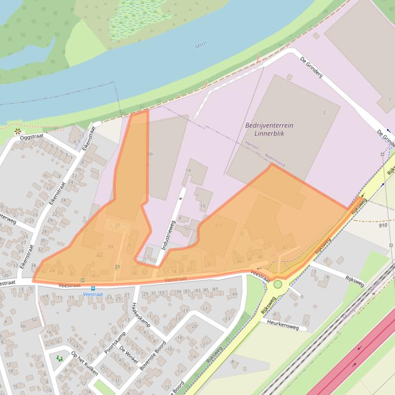 Kaart van postcodegebied 6067AS.