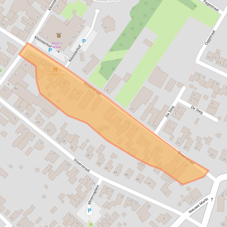 Kaart van postcodegebied 6067AX.