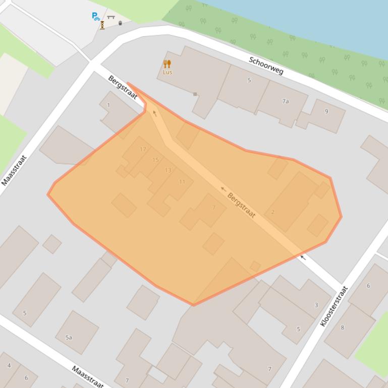 Kaart van postcodegebied 6067BD.