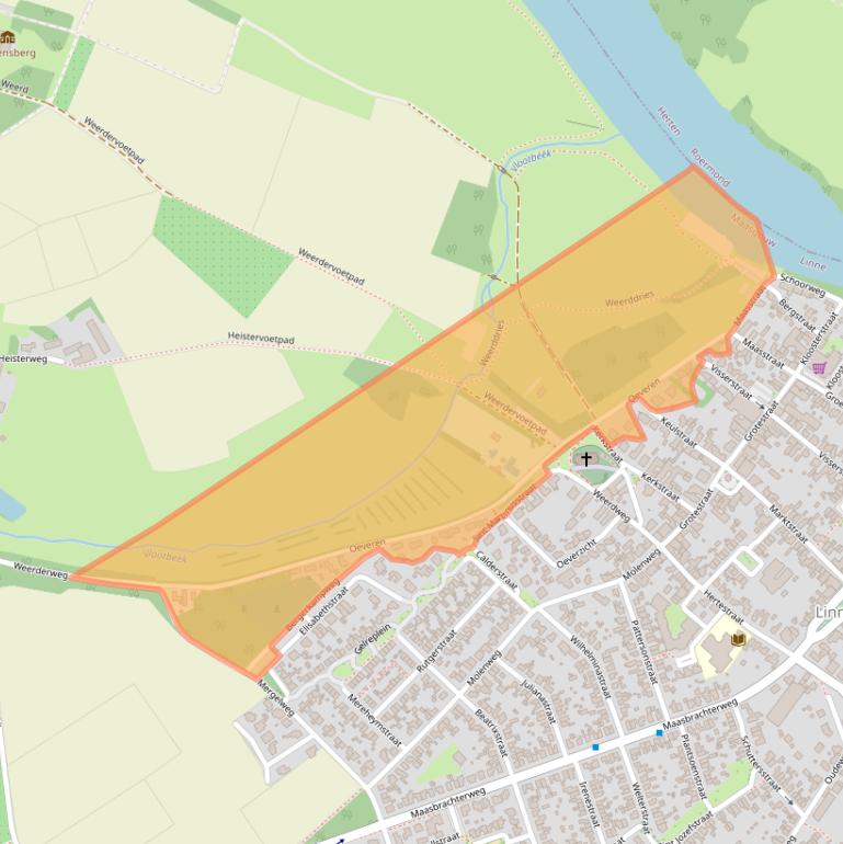 Kaart van postcodegebied 6067BH.