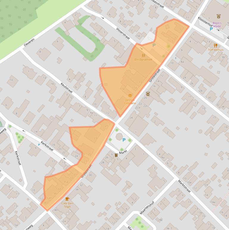 Kaart van postcodegebied 6067BP.
