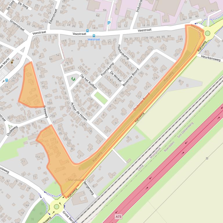 Kaart van postcodegebied 6067CH.