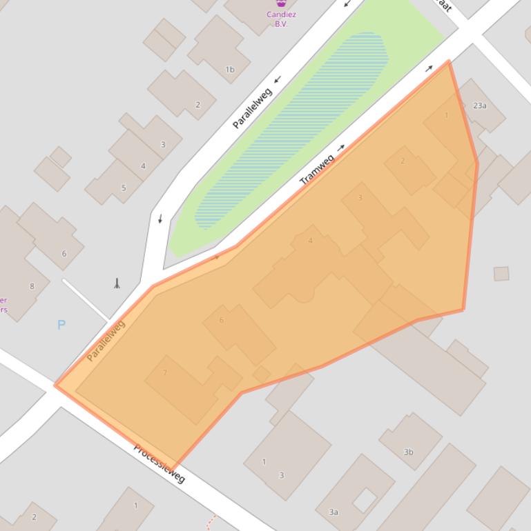 Kaart van postcodegebied 6067CM.