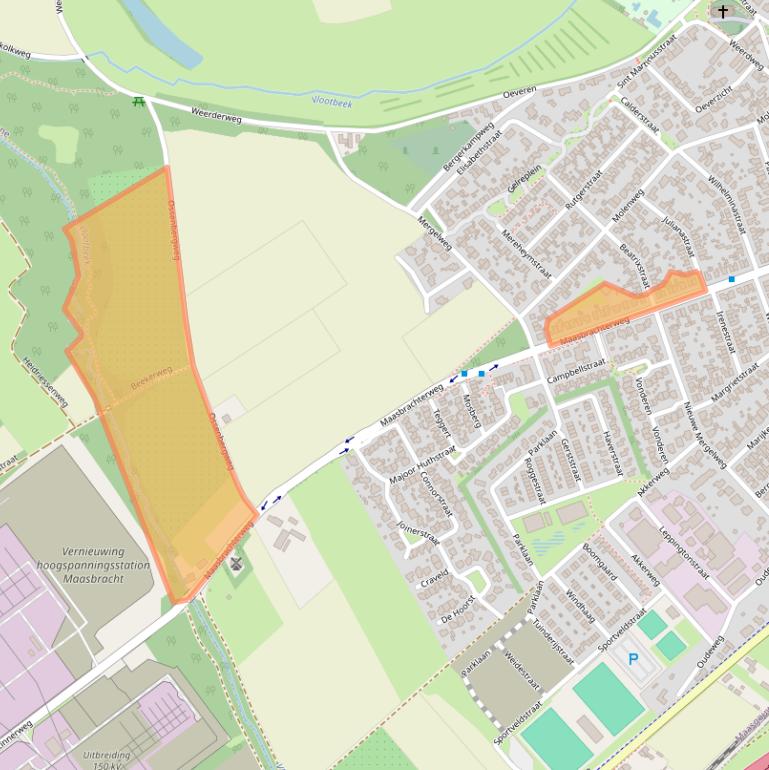 Kaart van postcodegebied 6067CP.