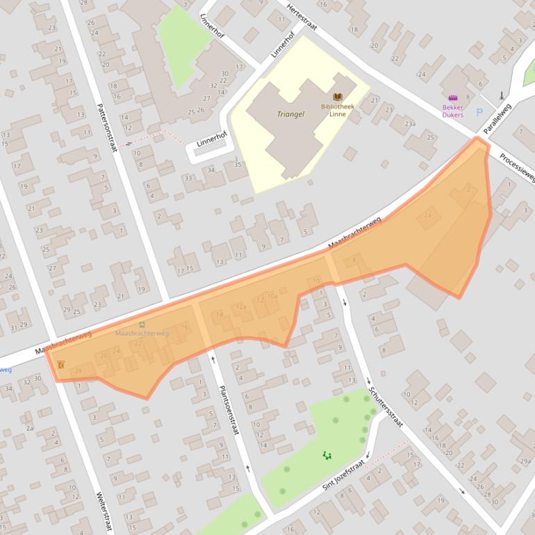 Kaart van postcodegebied 6067CR.