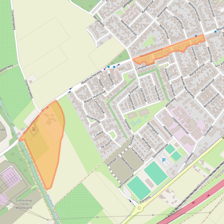 Kaart van postcodegebied 6067CS.