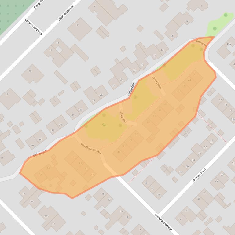 Kaart van postcodegebied 6067CW.