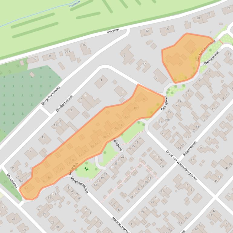 Kaart van postcodegebied 6067CX.