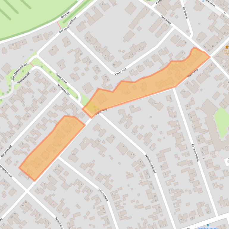 Kaart van postcodegebied 6067EL.