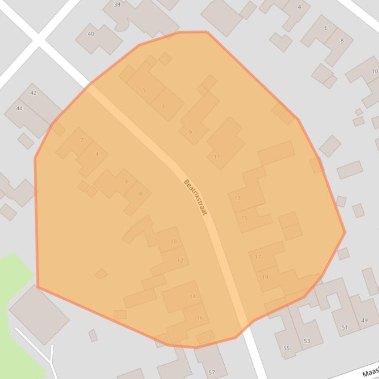 Kaart van postcodegebied 6067ET.