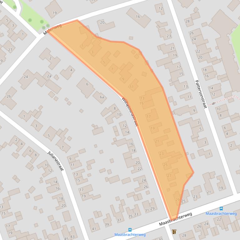Kaart van postcodegebied 6067EW.