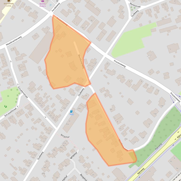 Kaart van postcodegebied 6067GC.