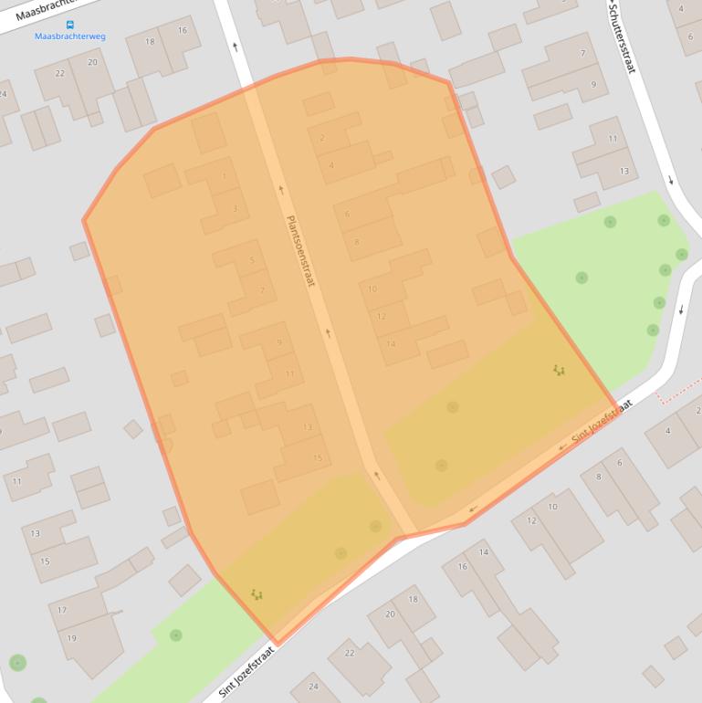 Kaart van postcodegebied 6067GH.