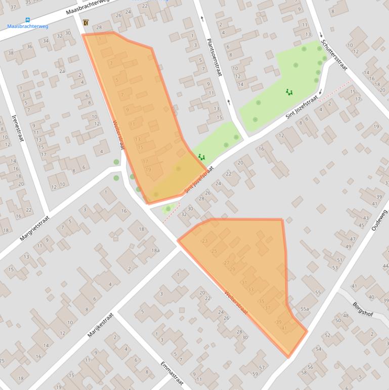 Kaart van postcodegebied 6067GK.