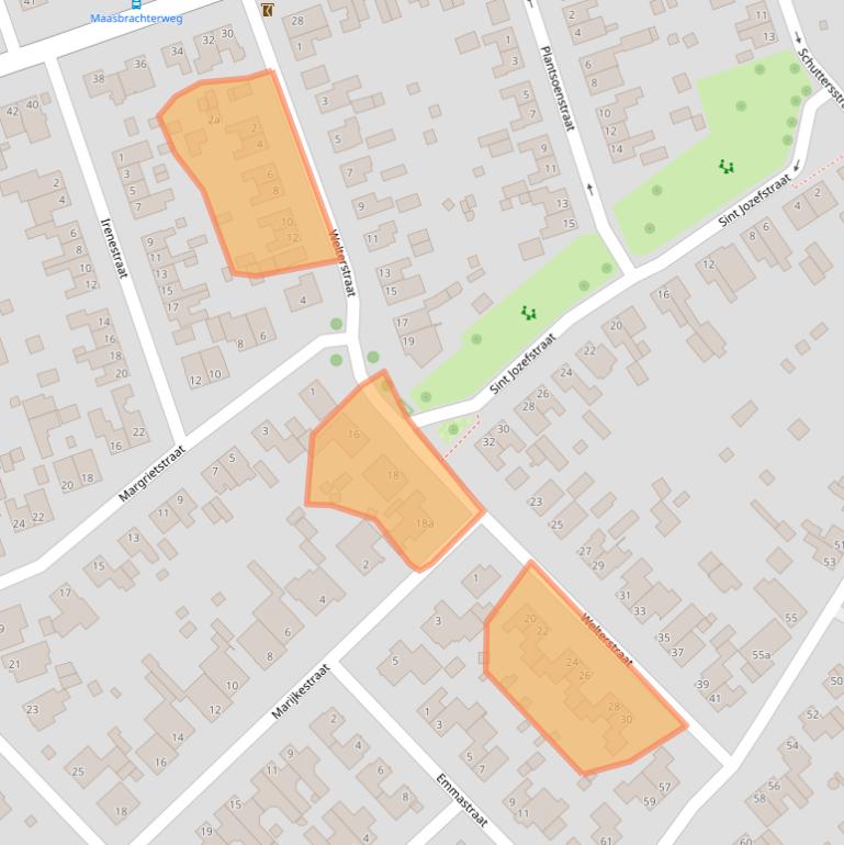 Kaart van postcodegebied 6067GL.