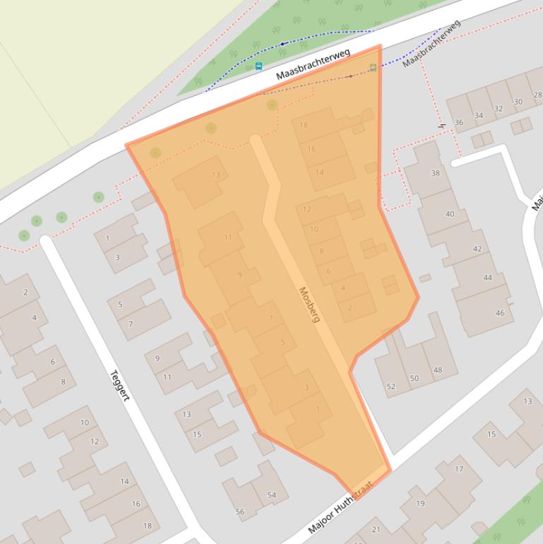 Kaart van postcodegebied 6067HC.