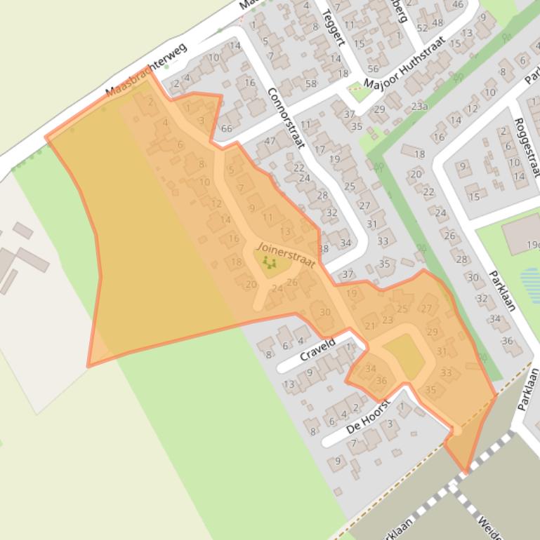 Kaart van postcodegebied 6067HG.