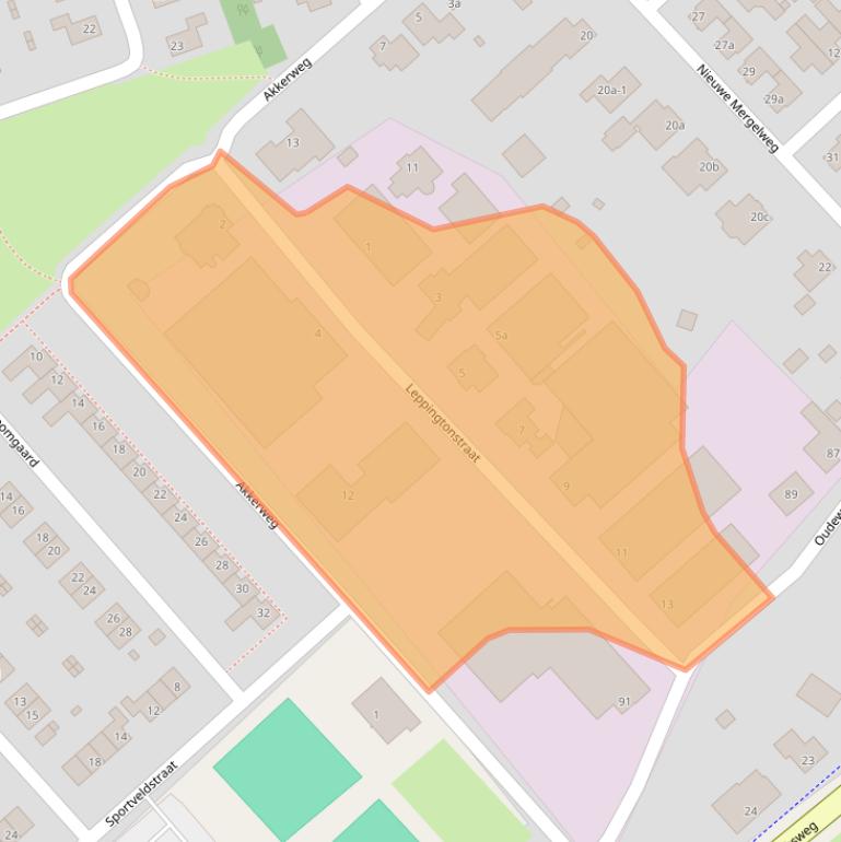 Kaart van postcodegebied 6067HZ.