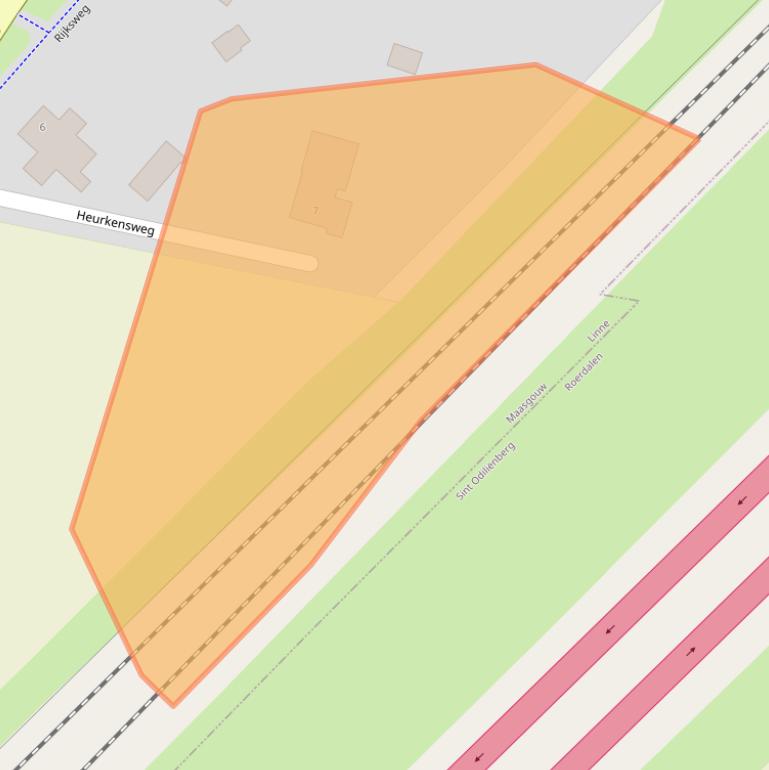 Kaart van postcodegebied 6067NG.