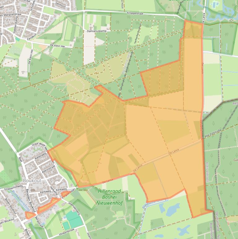 Kaart van postcodegebied 6071AD.