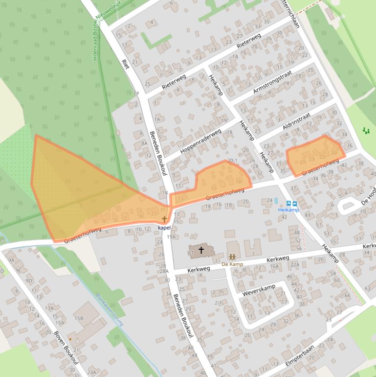 Kaart van postcodegebied 6071AM.