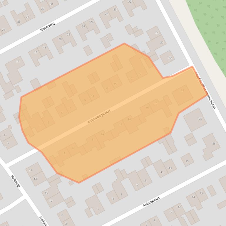 Kaart van postcodegebied 6071BE.