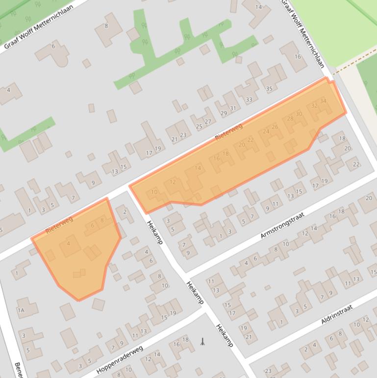 Kaart van postcodegebied 6071BJ.